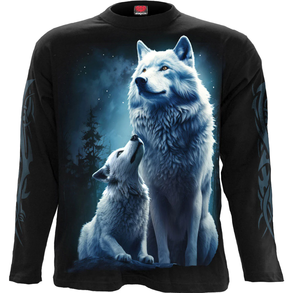 Spiral Unisex Long Sleeve T-Shirt: Wolf Guardian