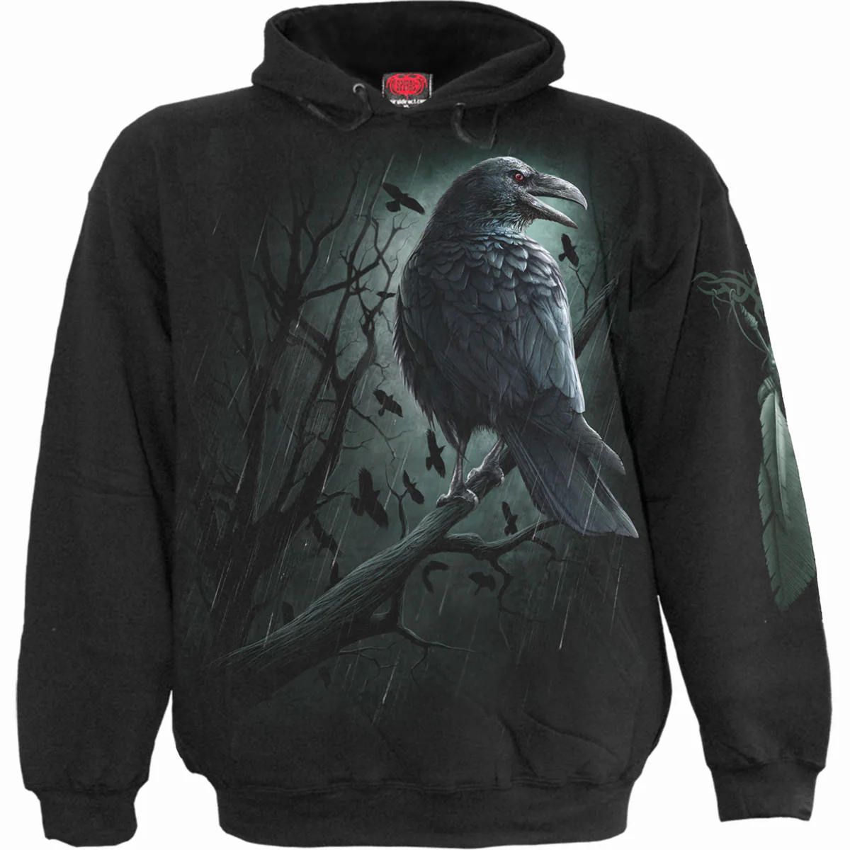 Spiral Unisex Pullover Hoodie: Shadow Raven