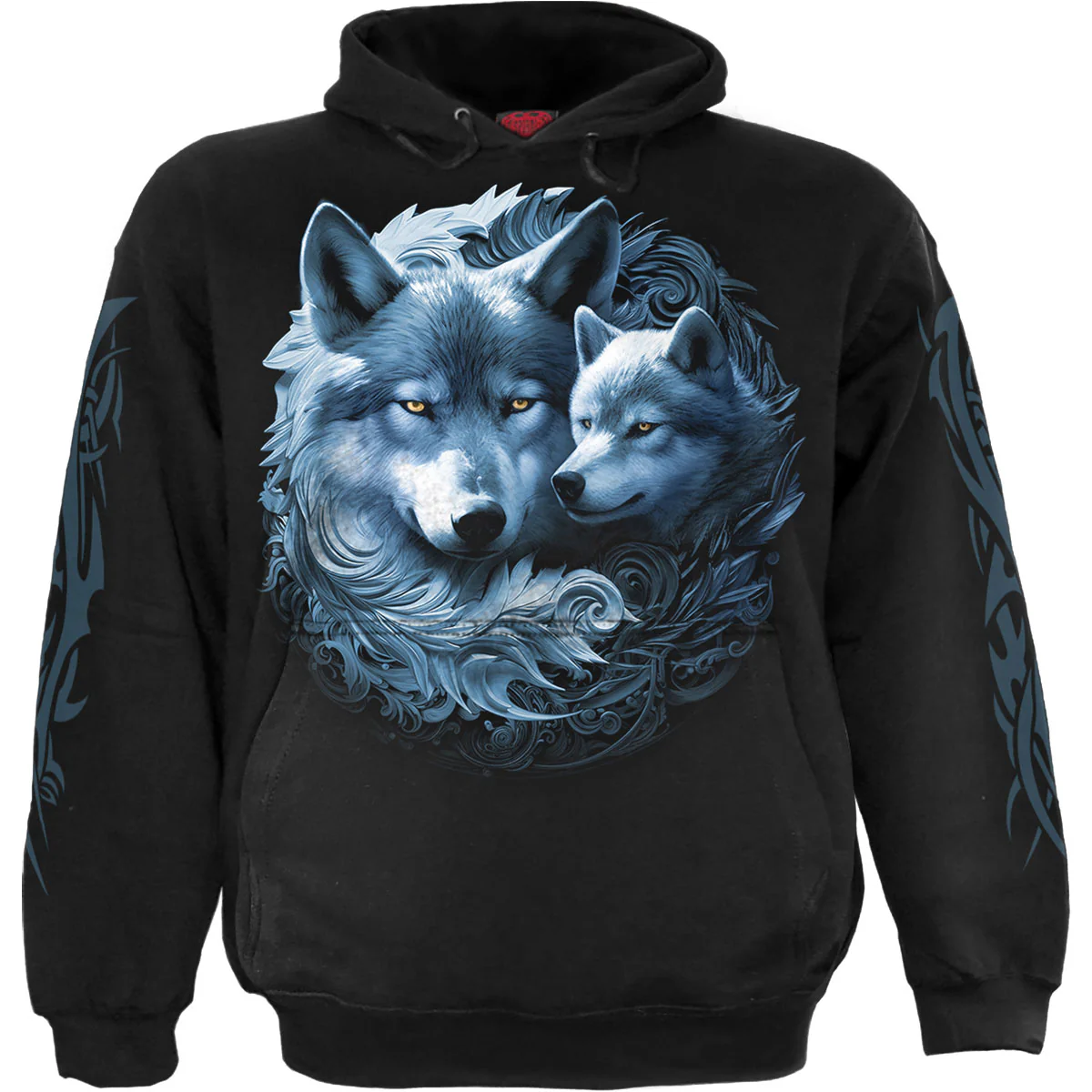 Spiral Unisex Pullover Hoodie: Wolf Guardian