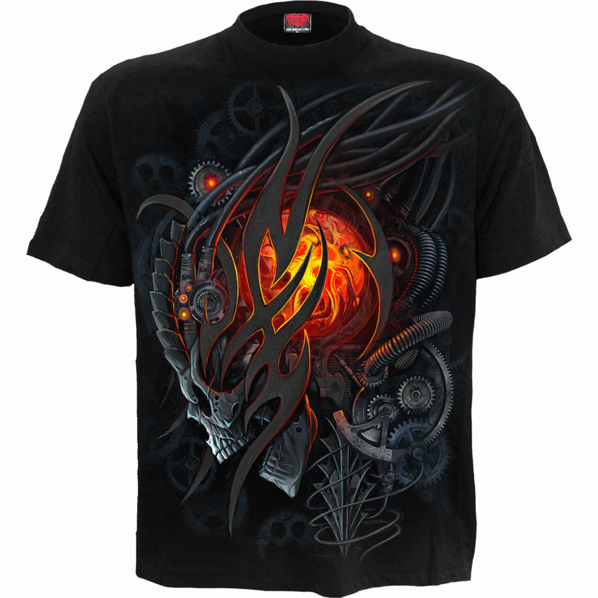 Spiral Unisex T-Shirt: Steampunk Skull - Image 3