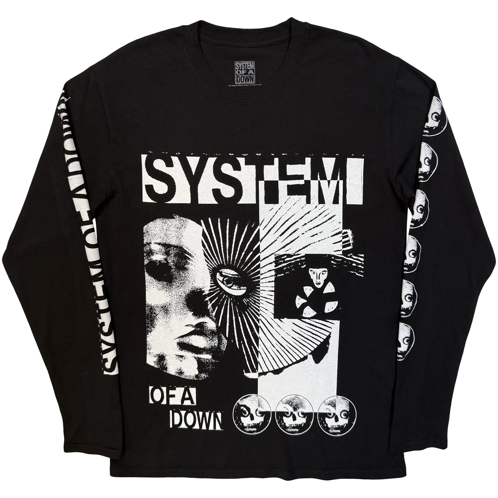 System Of A Down Unisex Long Sleeve T-Shirt: Hypno Hi-Contrast