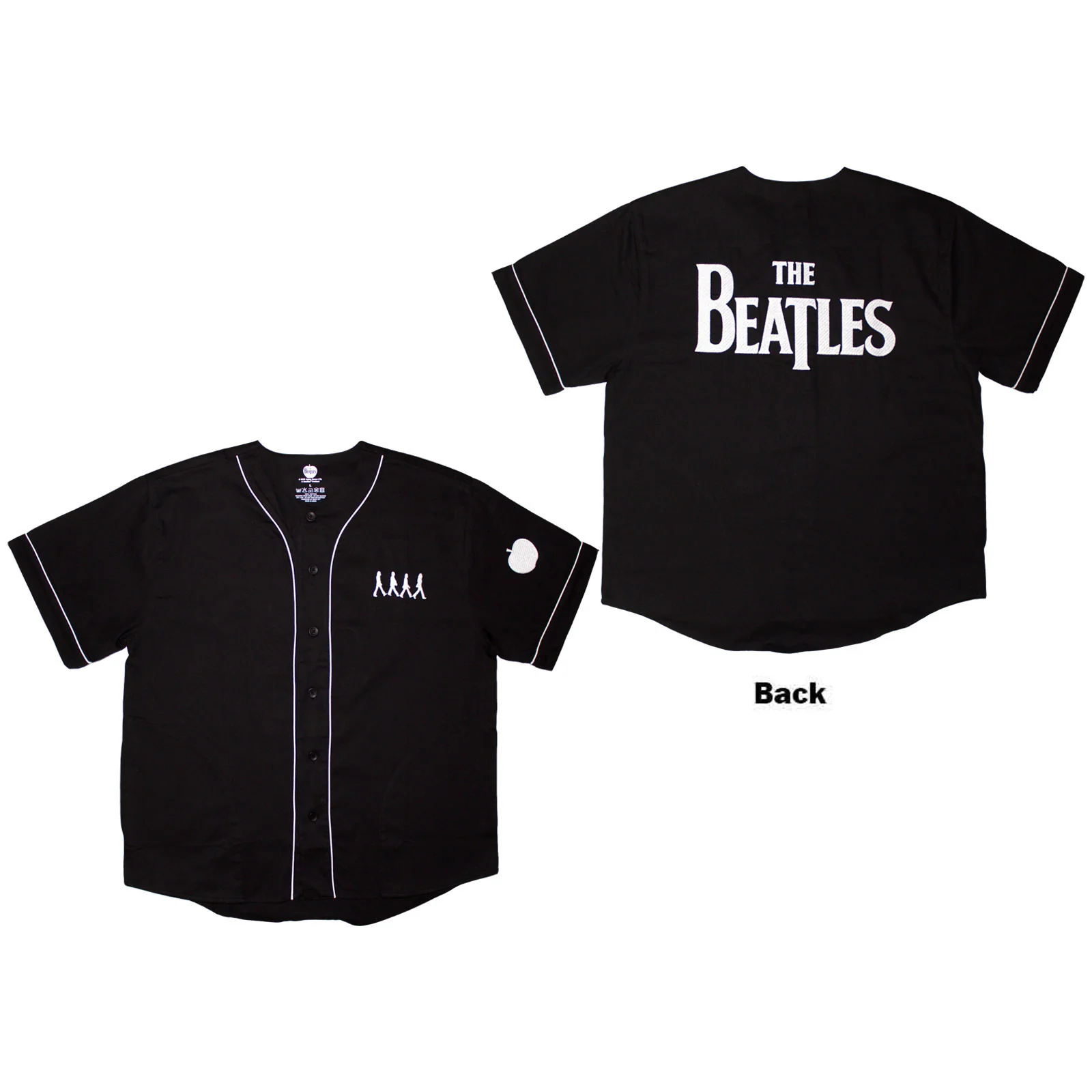 The Beatles Unisex Baseball Jersey: Apple Logo / Walking