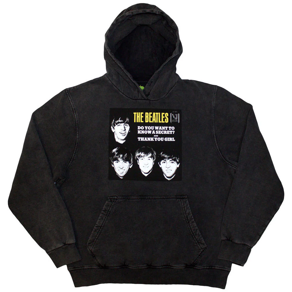 The Beatles Unisex Stone Wash Pullover Hoodie: VJ Secret Sleeve