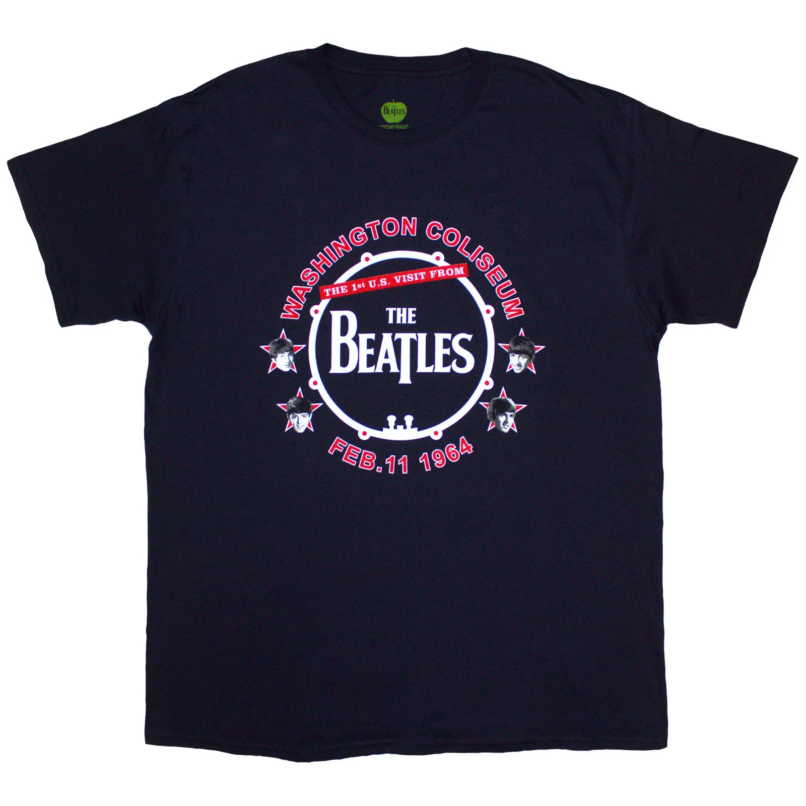 The Beatles Unisex T-Shirt: Washington '64 Drum
