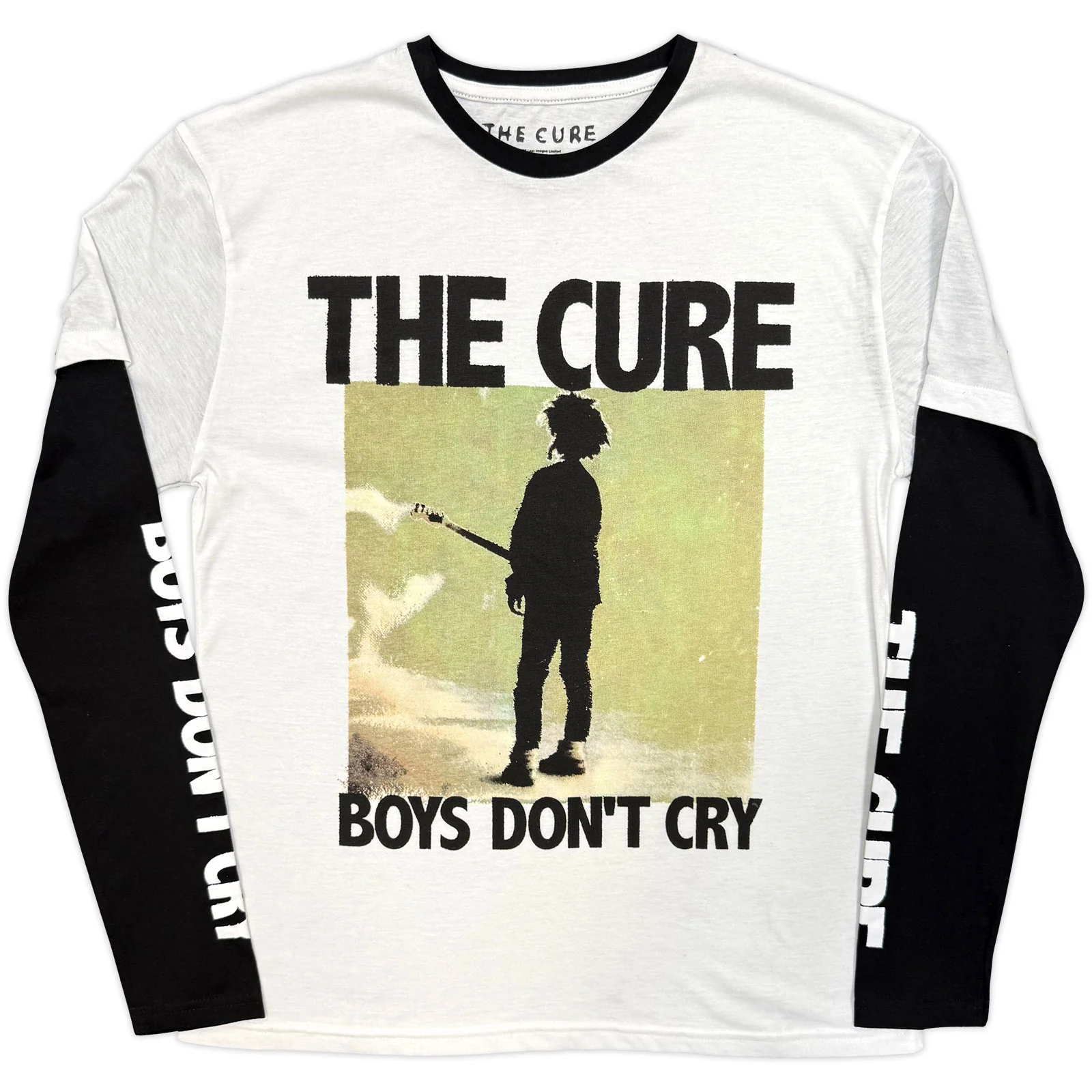 The Cure Unisex Layered Long Sleeve T-Shirt: Boys Don't Cry Box
