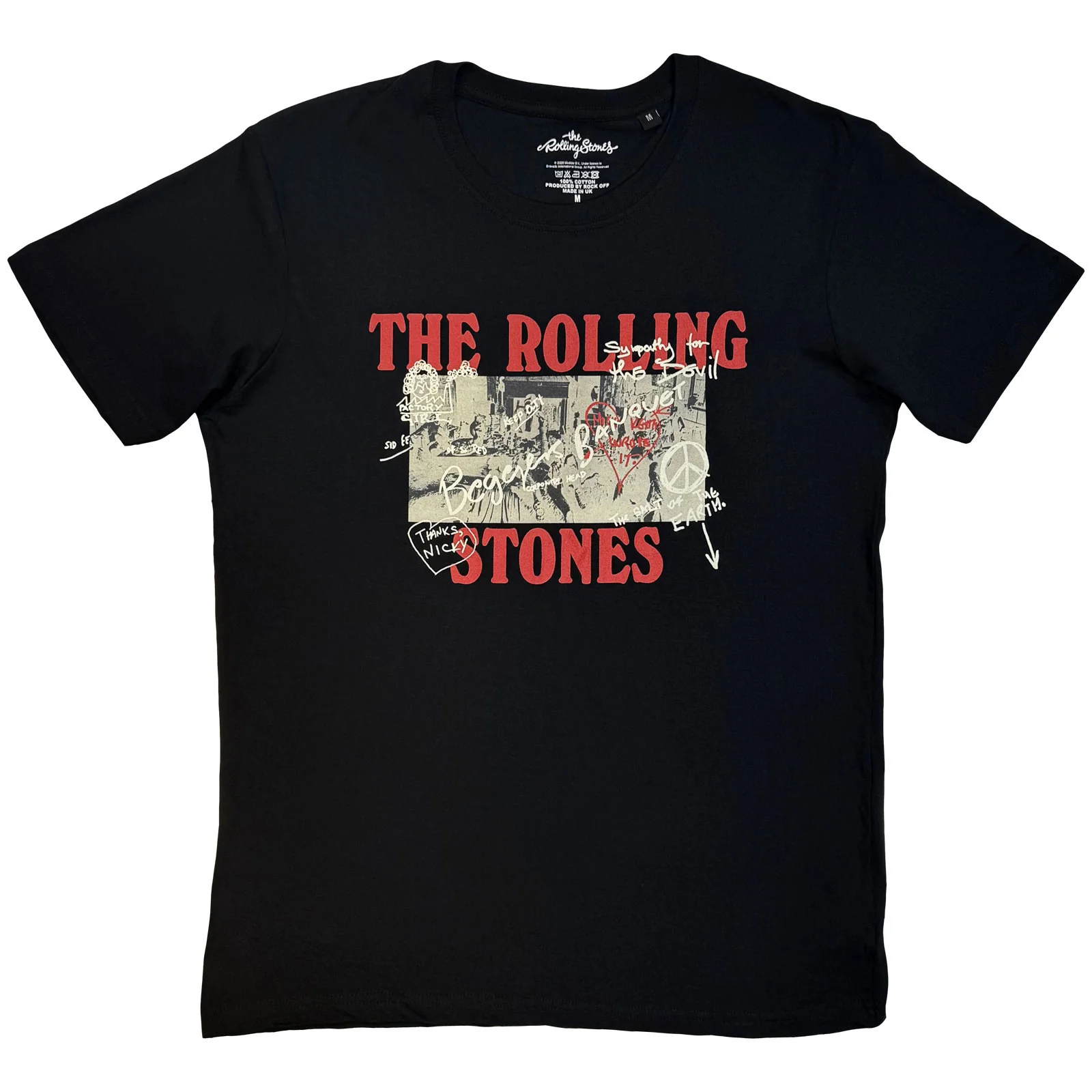 The Rolling Stones Unisex T-Shirt: Beggars Banquet Graffiti