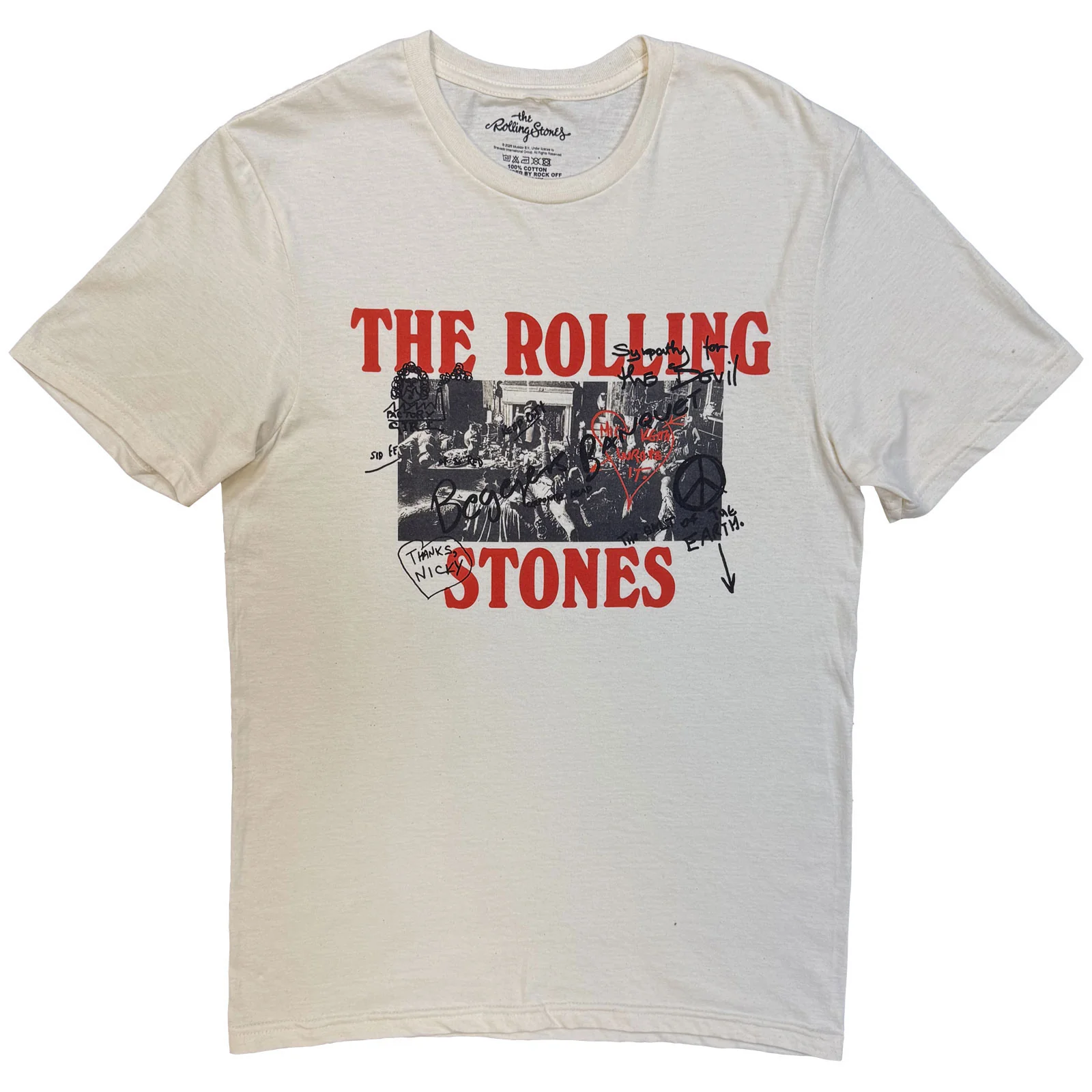 The Rolling Stones Unisex T-Shirt: Beggars Banquet Graffiti - Image 2