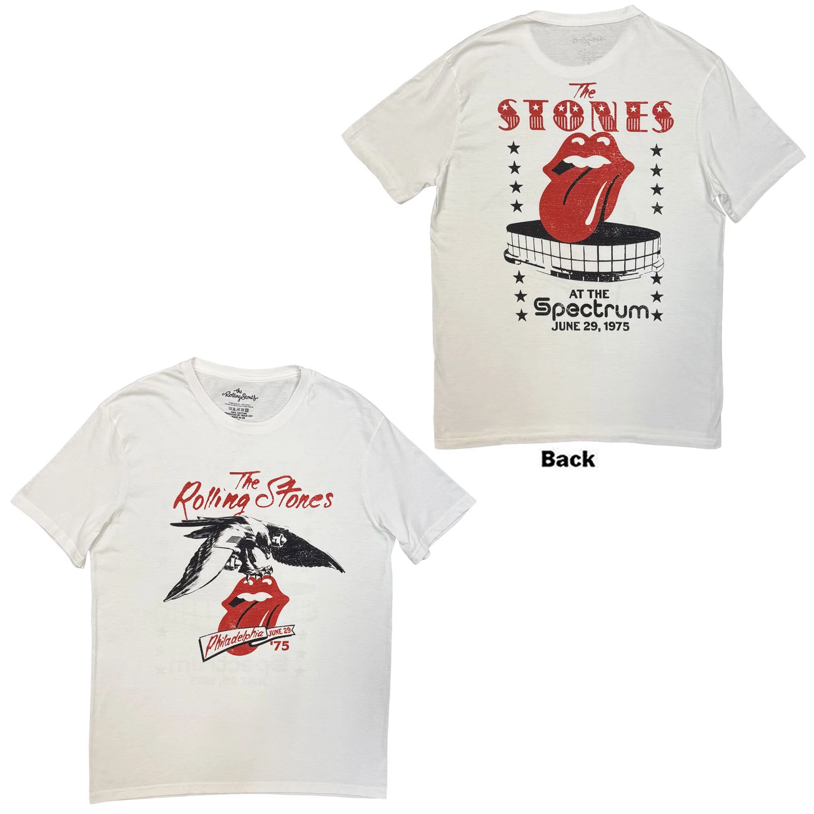The Rolling Stones Unisex T-Shirt: Philadelphia Eagle 1975