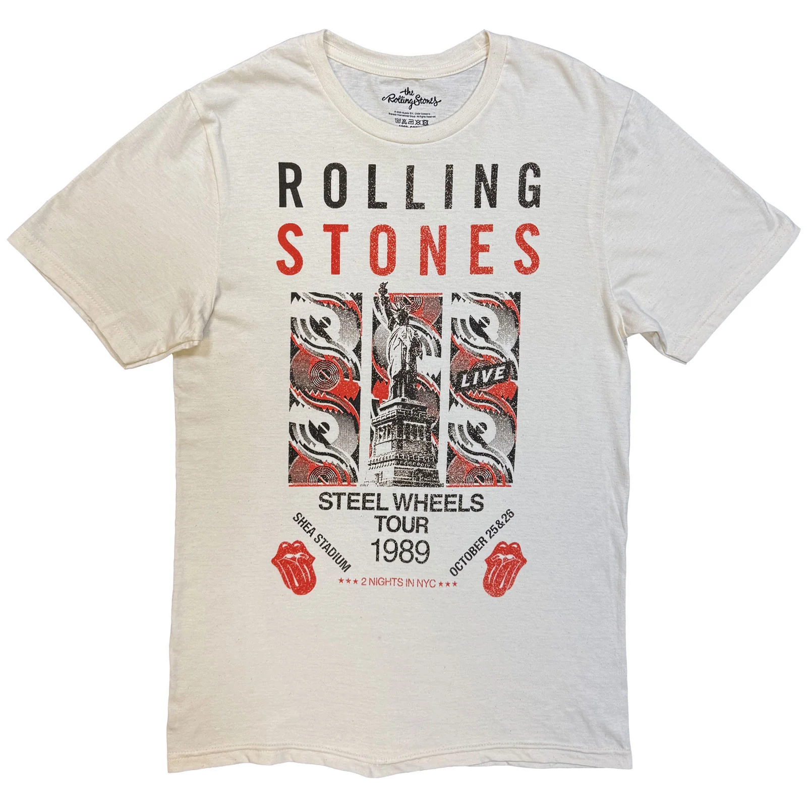 The Rolling Stones Unisex T-Shirt: Steel Wheels Tour 1989