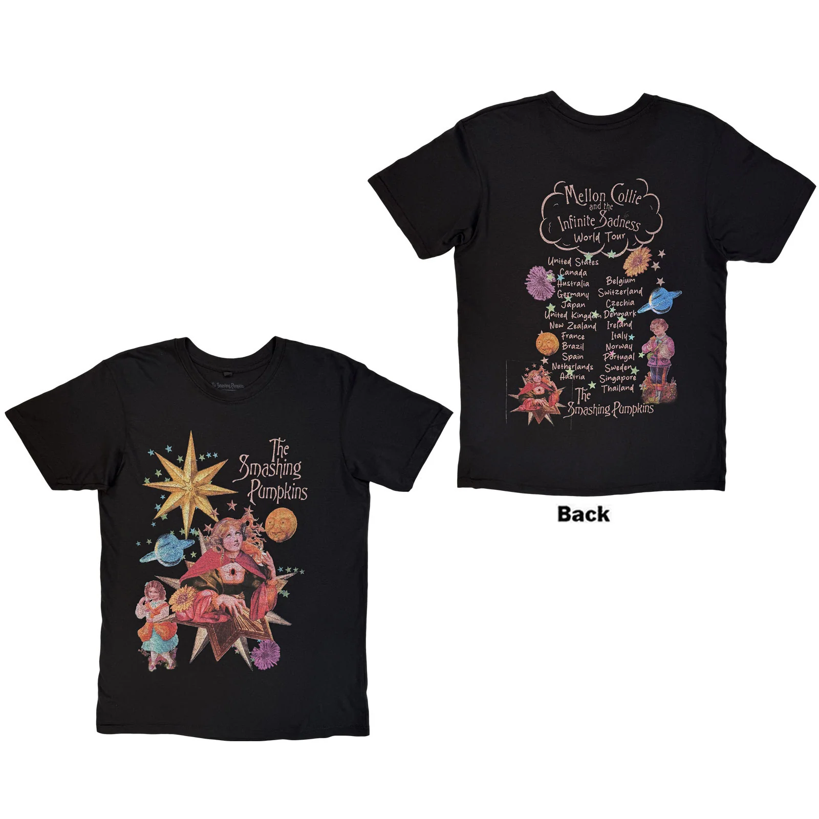 The Smashing Pumpkins Unisex Premium Carbon T-Shirt: Celestial Collage