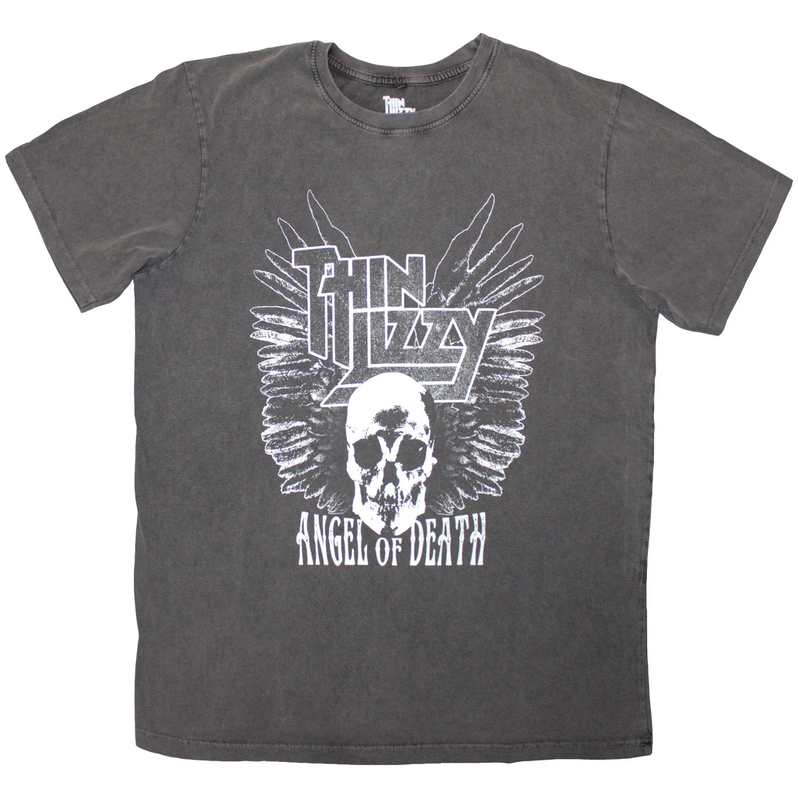 Thin Lizzy Unisex Stone Wash T-Shirt: Angel Of Death
