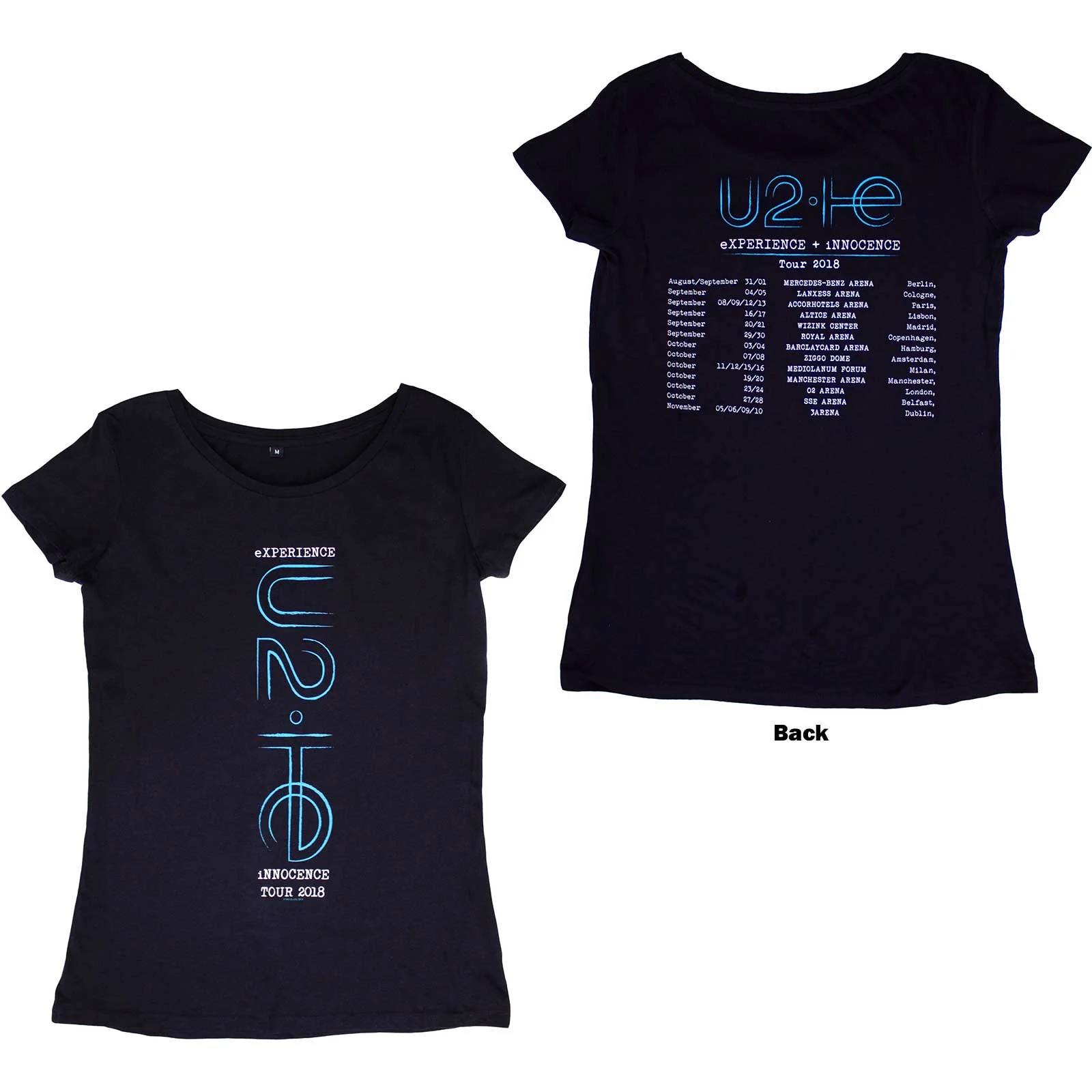 U2 Ladies Babydoll T-Shirt: Logo 2018