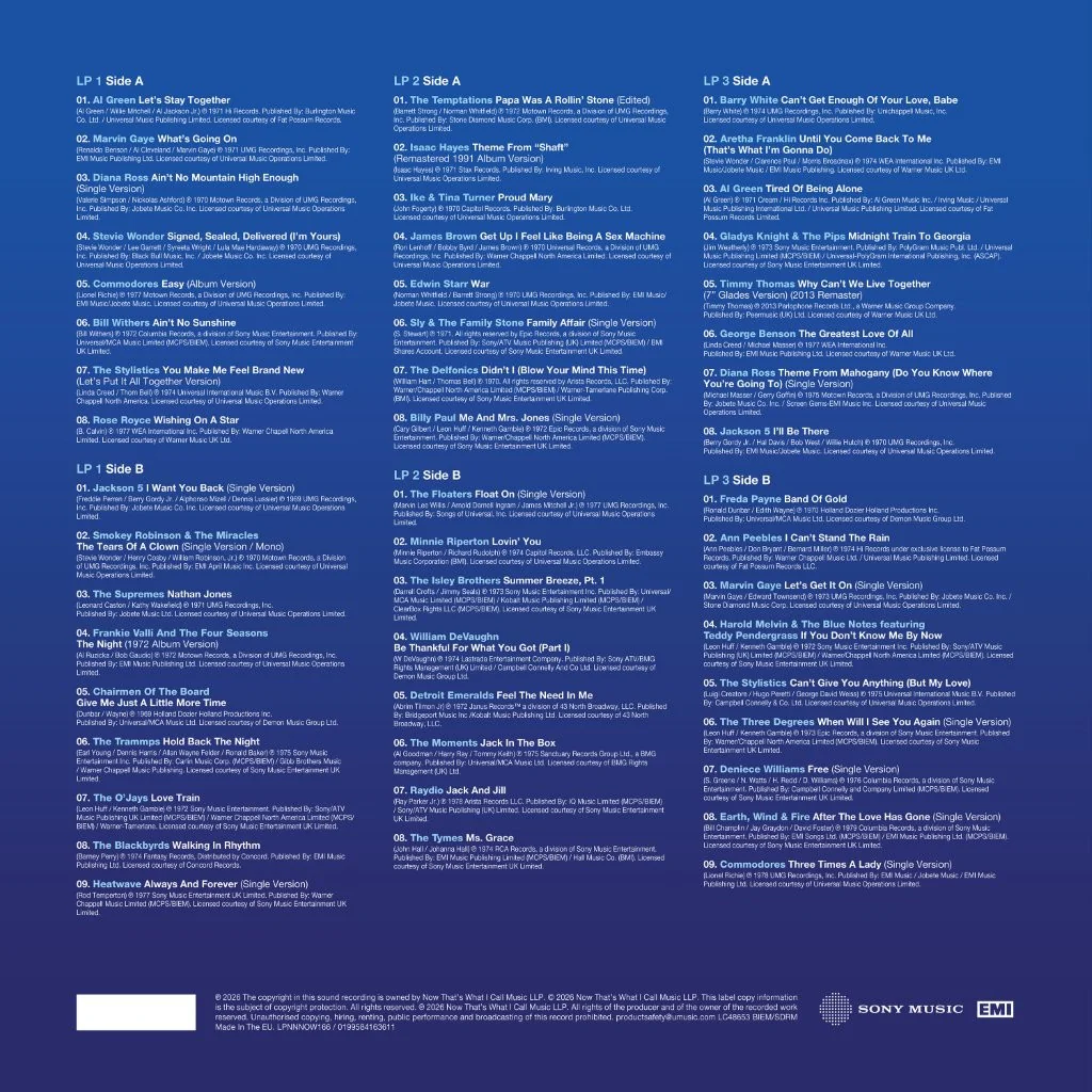 Various - NOW Thats What I Call 70s Soul (3LP Blue) [VINYL] - Image 2