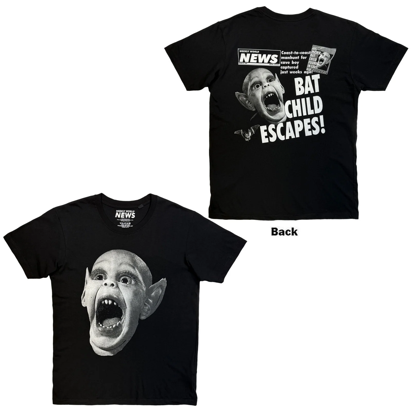 Weekly World News Unisex T-Shirt: Jumbo Bat Boy